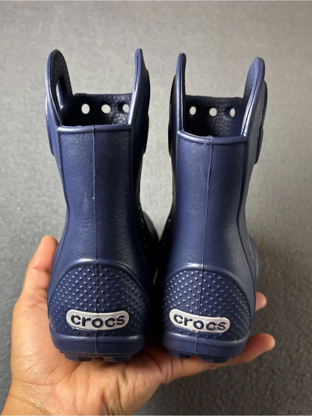 Crocs Kids Blue Handle it Rain Boots US Toddler’s Size C6 Slip-On Toddler 6